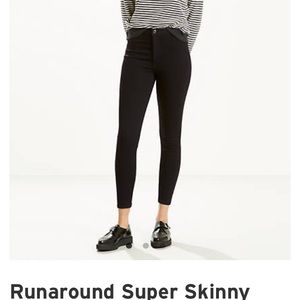 NWT Levi's Runaround Super Skinny Sz S black